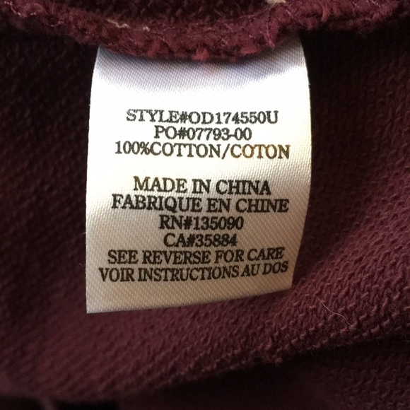 Size S burgundy sweatshirt dress - Picture 5 of 5